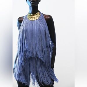 Zara Short Fringed Dress